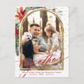 Kaart voor kerstdagen met fotoArch-kerstfeest voor (Voorkant)