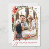 Kaart voor kerstdagen met fotoArch-kerstfeest voor (Voorkant)