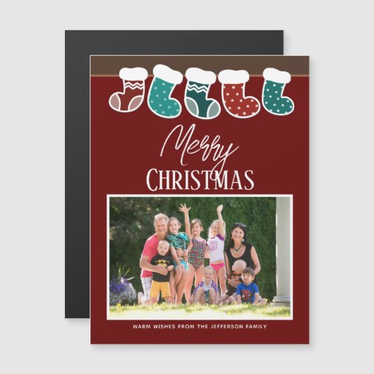 Kaart voor kerstfamiliekaarten (Voorkant / Achterkant)