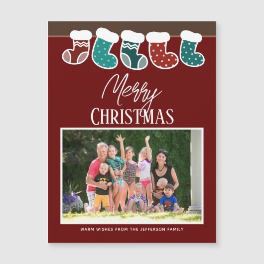 Kaart voor kerstfamiliekaarten (Voorkant)