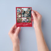 Kaart voor kerstfeestdag met budgetfotocollage (Hand)