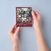 Kaart voor kerstfeestdag met budgetfotocollage (Hand)