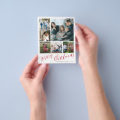 Kaart voor kerstfeestdag met budgetfotocollage (Hand)