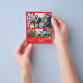 Kaart voor kerstfeestdag met budgetfotocollage (Hand)