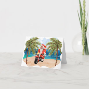 Kaart voor kerstfeestdagen met biker