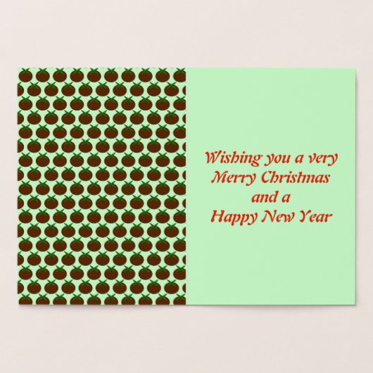 Kaart voor kerstFolie (Binnen)