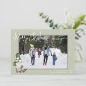 Kaart voor kerstfotofeestdag Gnomen (Staand voorkant)