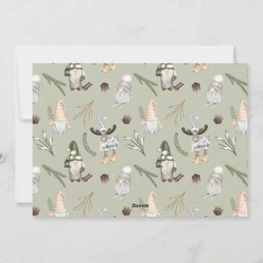 Kaart voor kerstfotofeestdag Gnomen (Achterkant)