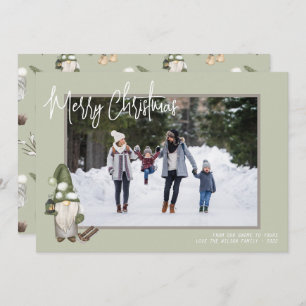 Kaart voor kerstfotofeestdag Gnomen