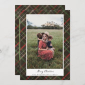 Kaart voor kerstfoto's met gebilderd patroon (Voorkant / Achterkant)