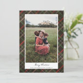 Kaart voor kerstfoto's met gebilderd patroon (Staand voorkant)