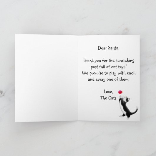  Kaart voor kerstkatten (Binnen)
