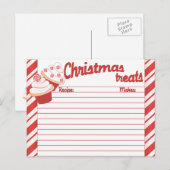 Kaart voor kerstkoekjes mailable Recipe (Voorkant / Achterkant)