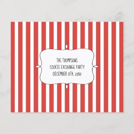 Kaart voor kerstkoekjesuitwisseling Whimsical Reci (Achterkant)