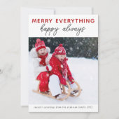 Kaart voor kerstmis | Alles Merry (Voorkant)