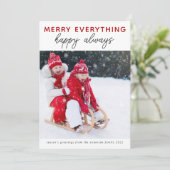 Kaart voor kerstmis | Alles Merry (Staand voorkant)