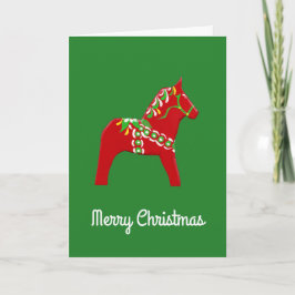 Kaart voor Kerstmis Dala Horse