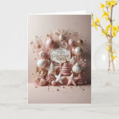 Kaart voor Kerstmis - "Een ë van de scintillant" (Gele Bloem)