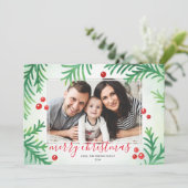 Kaart voor kerstmis | Klassiek rood en groen (Staand voorkant)