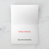 Kaart voor Kerstmis met Afrikaanse grijze papegaai (Binnen)