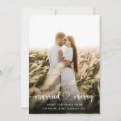 Kaart voor kerstmis met een concert en een prettig (Voorkant)