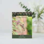 Kaart voor kerstmis met roofkolibrie (Staand voorkant)