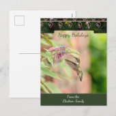 Kaart voor kerstmis met roofkolibrie (Voorkant / Achterkant)