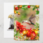 Kaart voor kerstmis met roofkolibrie (Voorkant / Achterkant)