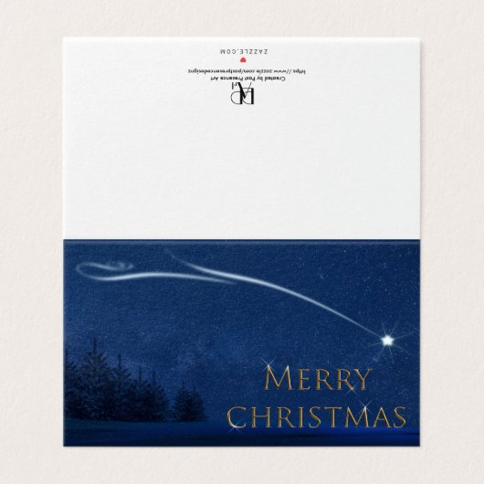 Kaart voor kerstmis Nord Star (Buitenkant ongevouwen)