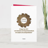 Kaart voor Kerstmis | Pomeranian Santa Dog (Achterkant)