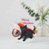 Kaart voor kerstmis van Joon - Cute Cat Pic (Staand voorkant)