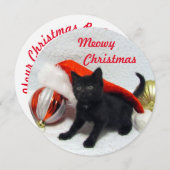 Kaart voor kerstmis van Joon - Cute Cat Pic (Voorkant / Achterkant)