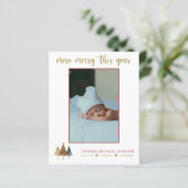 Kaart voor kerstnieuwe baby-kondiging (Staand voorkant)