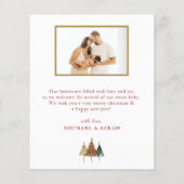 Kaart voor kerstnieuwe baby-kondiging (Achterkant)