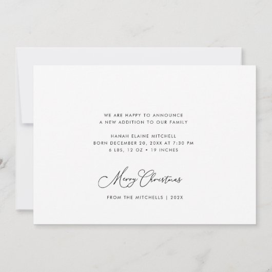 Kaart voor kerstvakantie (Achterkant)