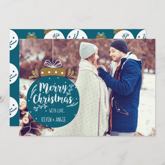 Kaart voor kerstversiering (Voorkant / Achterkant)