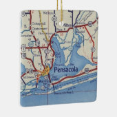  kaart voor kerstversiering van Pensacola Keramisch Ornament (Rechts)