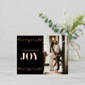 Kaart voor kerstzwangerschappen Gold Foto (Staand Voorkant)