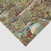 Kaart voor kinderen van de Verenigde Staten Tissuepapier (Detail)