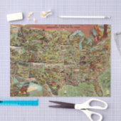 Kaart voor kinderen van de Verenigde Staten Tissuepapier (Craft)