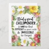 Kaart voor kinderopvang Hartelijk dank (Voorkant / Achterkant)
