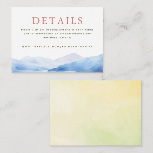 Kaart voor kleine behuizing voor mountainboutbruil (Voorkant / Achterkant)