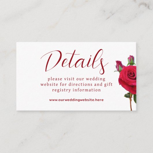 Kaart voor kleine details bruiloft Website (Voorkant)