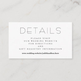 Kaart voor kleine details bruiloft Website