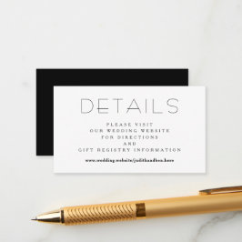 Kaart voor kleine details bruiloft Website