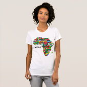 Kaart voor kleurrijk Afrika T-shirt (Voorkant volledig)