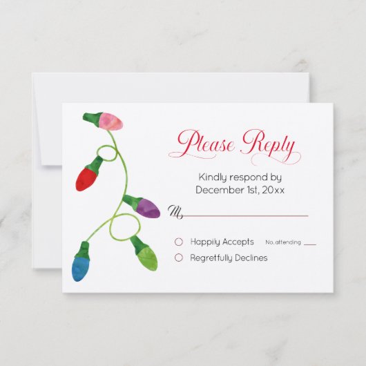 Kaart voor kleurrijke kerstfeestjes voor weduwscha (Voorkant)