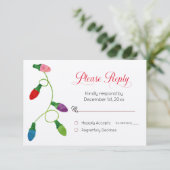 Kaart voor kleurrijke kerstfeestjes voor weduwscha (Staand voorkant)