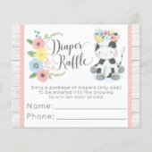 Kaart voor Koe met Diaper  Baby shower (Voorkant)