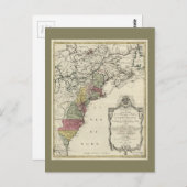 Kaart voor koloniaal Amerika van Matthaus Lotter ( (Voorkant / Achterkant)